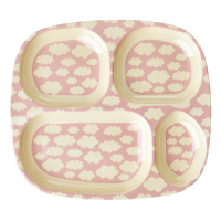 Kids 4 Room Melamine Plate Pink Cloud Print Rice DK